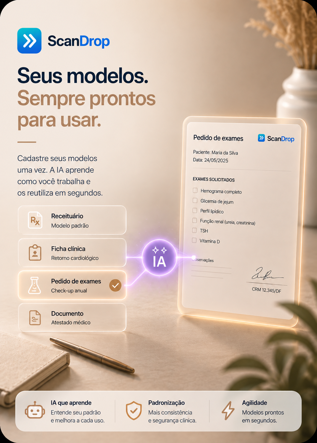 Seus modelos. Sempre prontos para usar